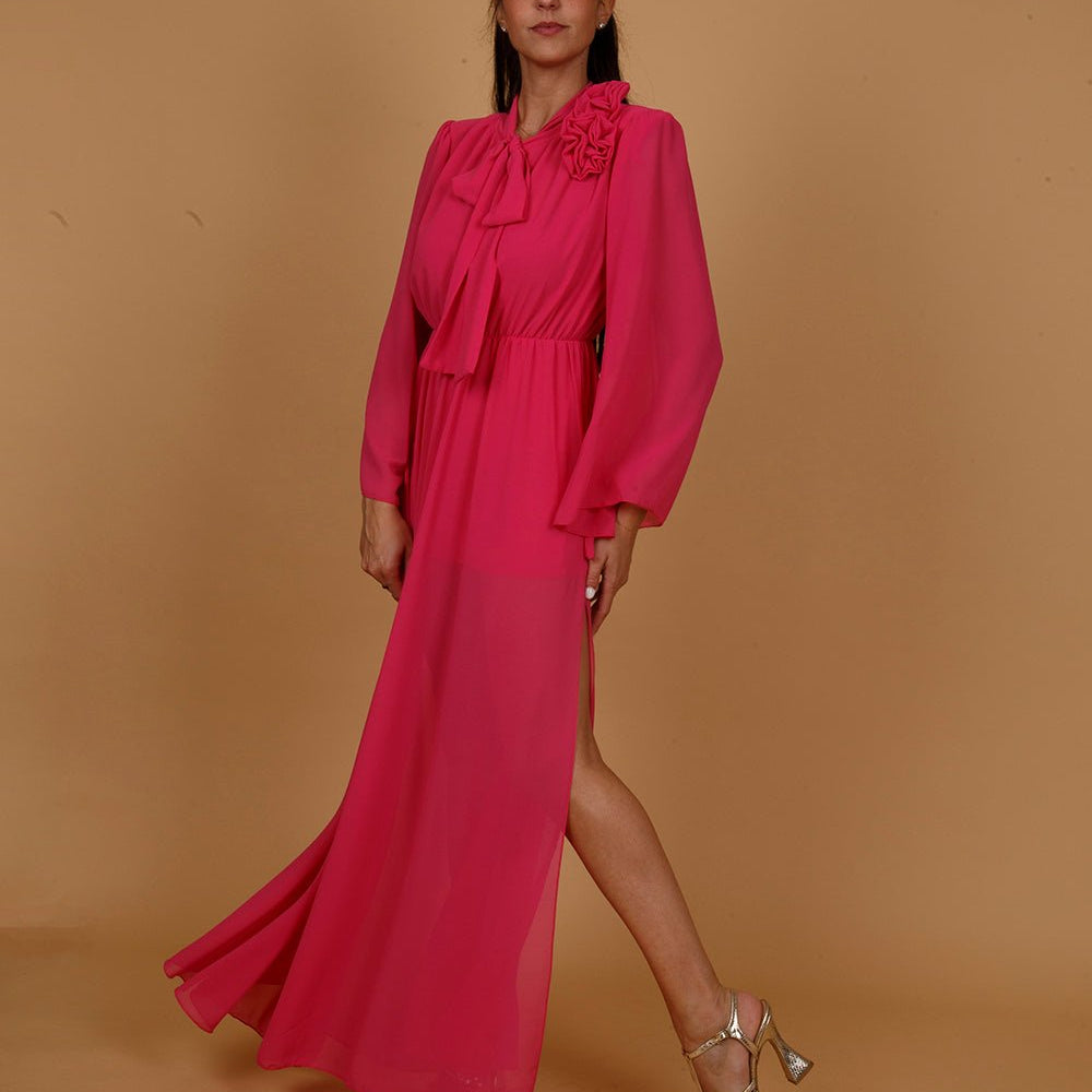 Abito lungo elegante fuxia. - TreemmeCreazioni