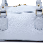 Borsa new bauletto in pelle azzurra. - TreemmeCreazioni