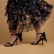 Sandalo in raso con maxi fiocco. - TreemmeCreazioni