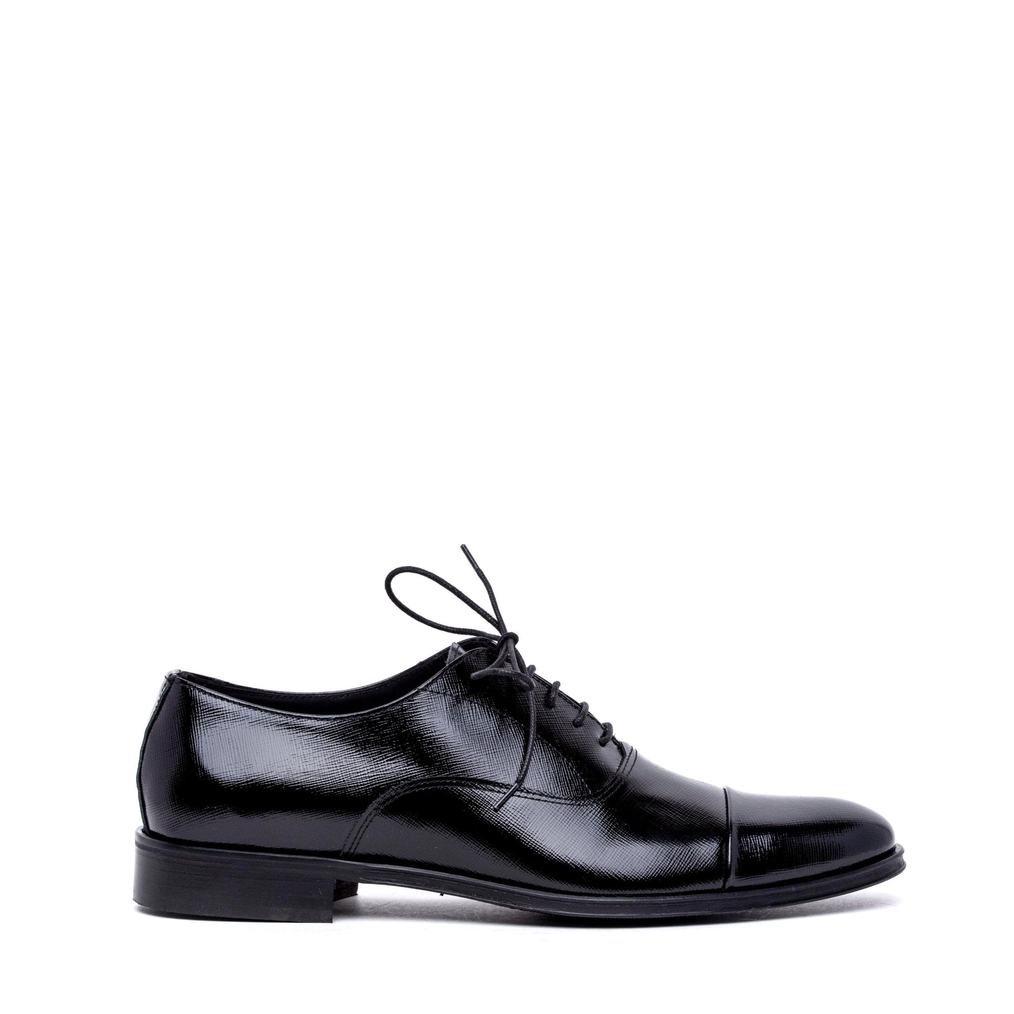 Scarpa uomo elegante in saffiano nero. - TreemmeCreazioni