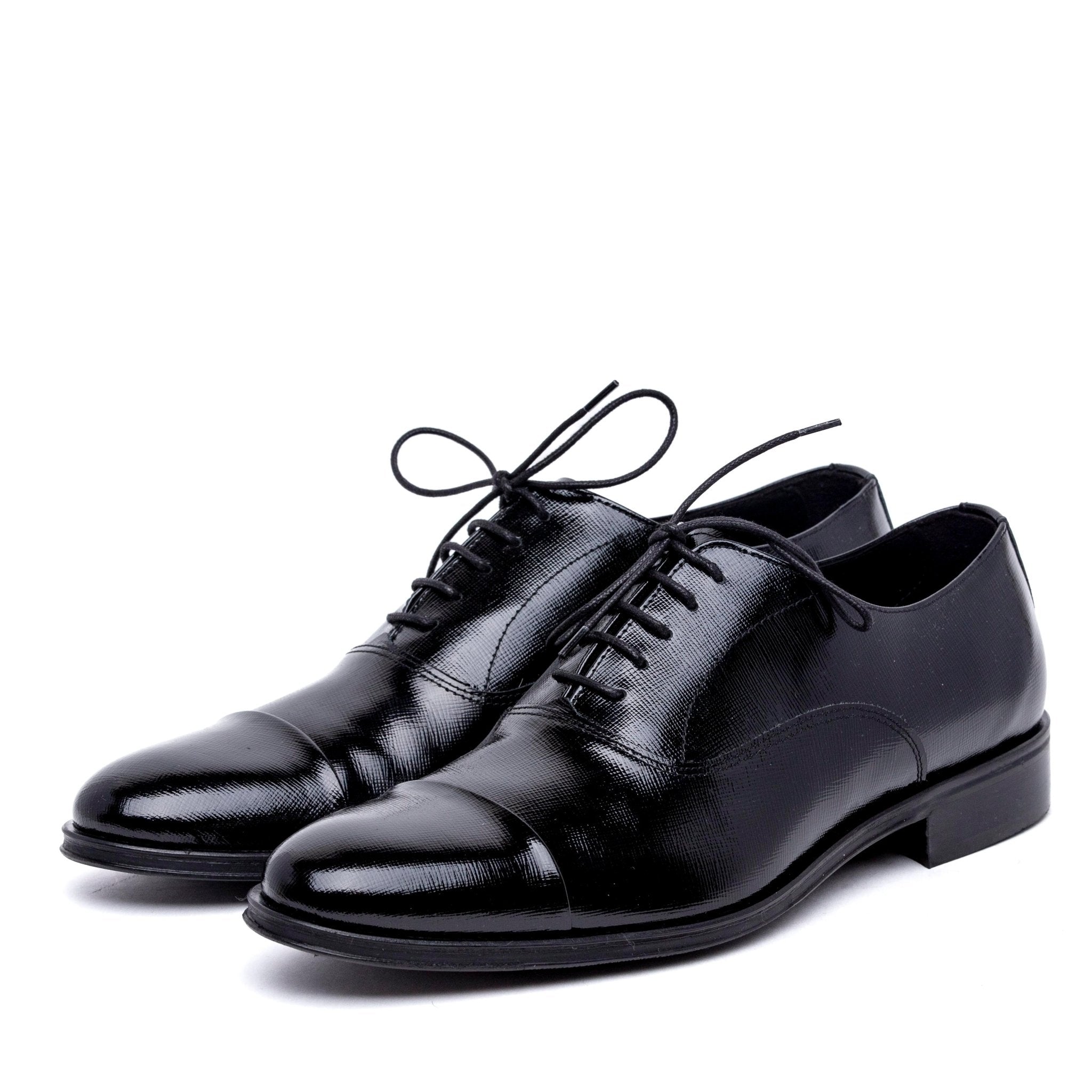 Scarpa uomo elegante in saffiano nero. - TreemmeCreazioni