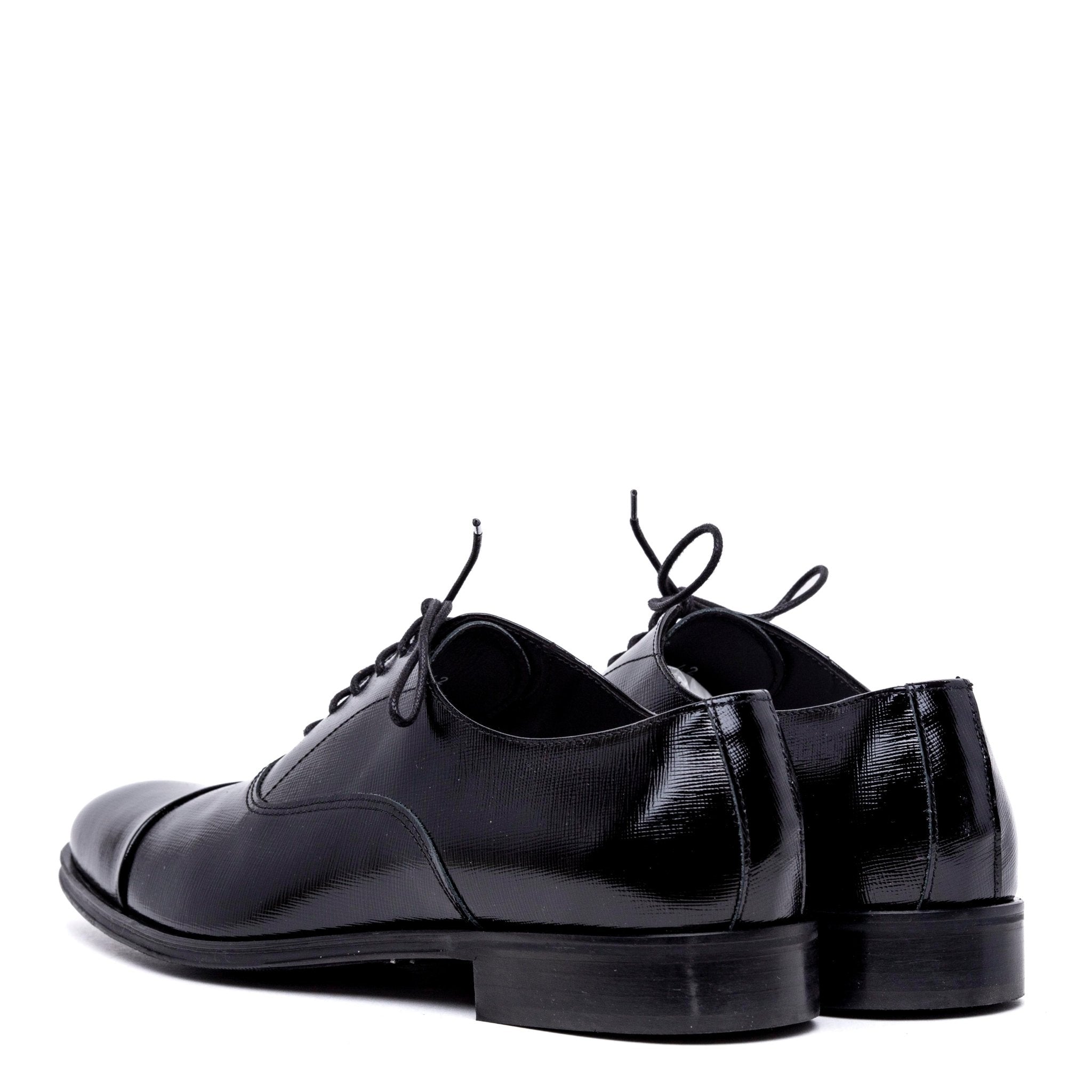 Scarpa uomo elegante in saffiano nero. - TreemmeCreazioni