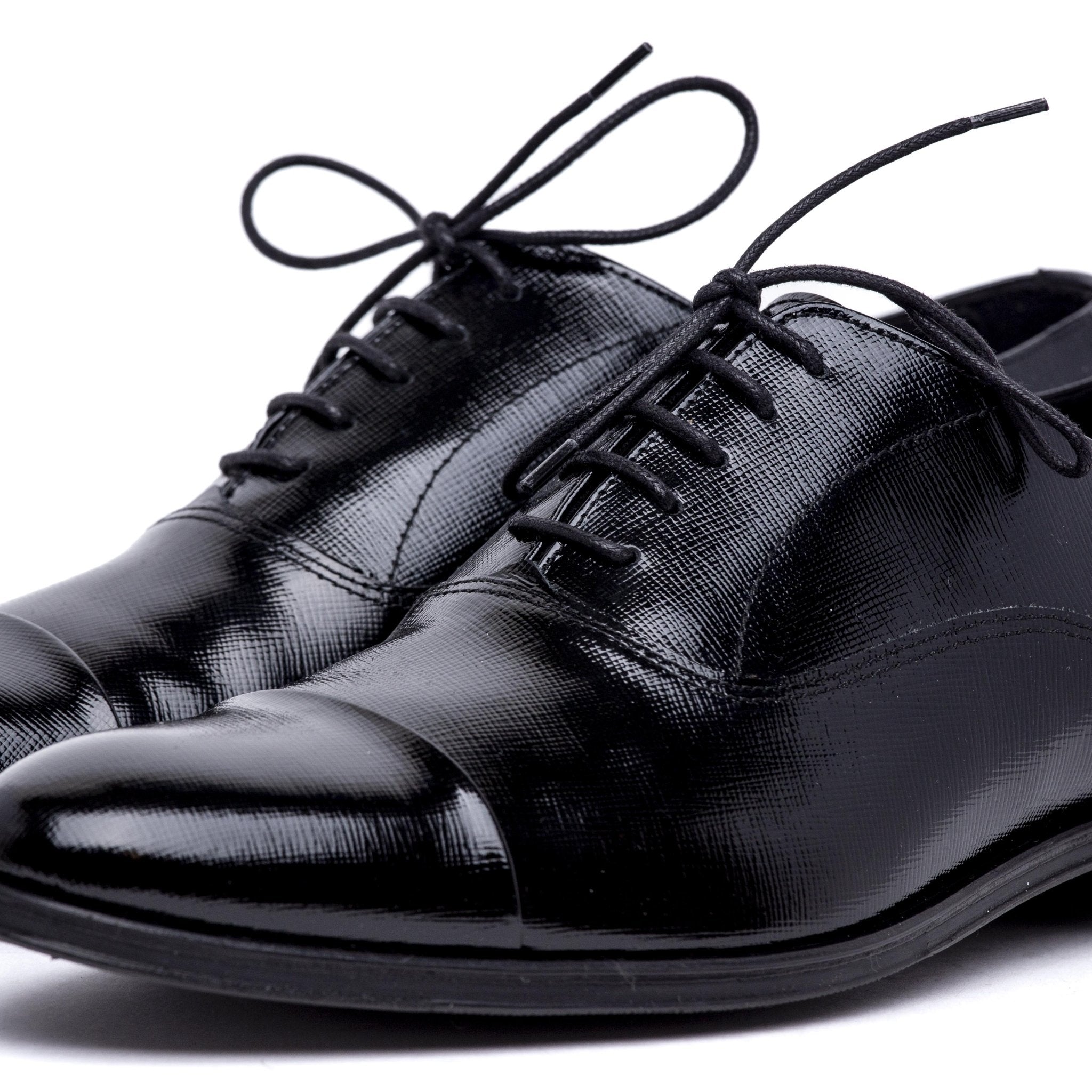 Scarpa uomo elegante in saffiano nero. - TreemmeCreazioni