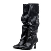 Stivale alto con effetto goffrato. - TreemmeCreazioni