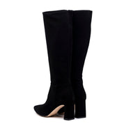 Stivale alto in pelle scamosciata con tacco. - TreemmeCreazioni