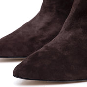 Stivale alto in pelle scamosciata con tacco. - TreemmeCreazioni