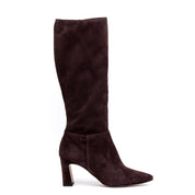 Stivale alto in pelle scamosciata con tacco. - TreemmeCreazioni