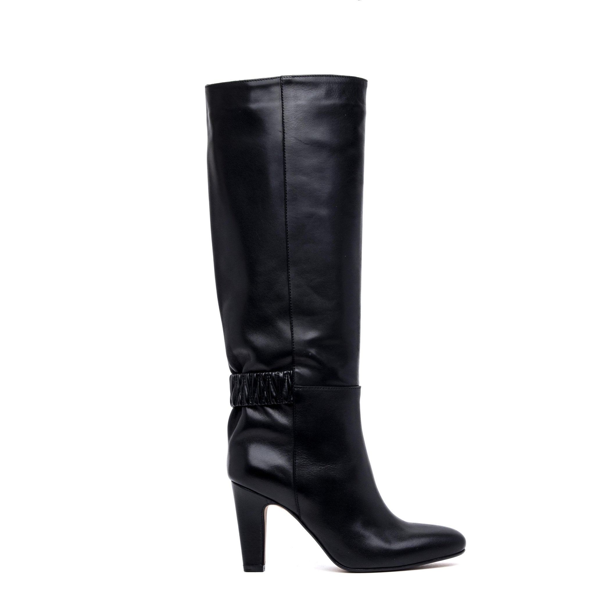 Stivale alto in vitello con gambale a tubo. - TreemmeCreazioni