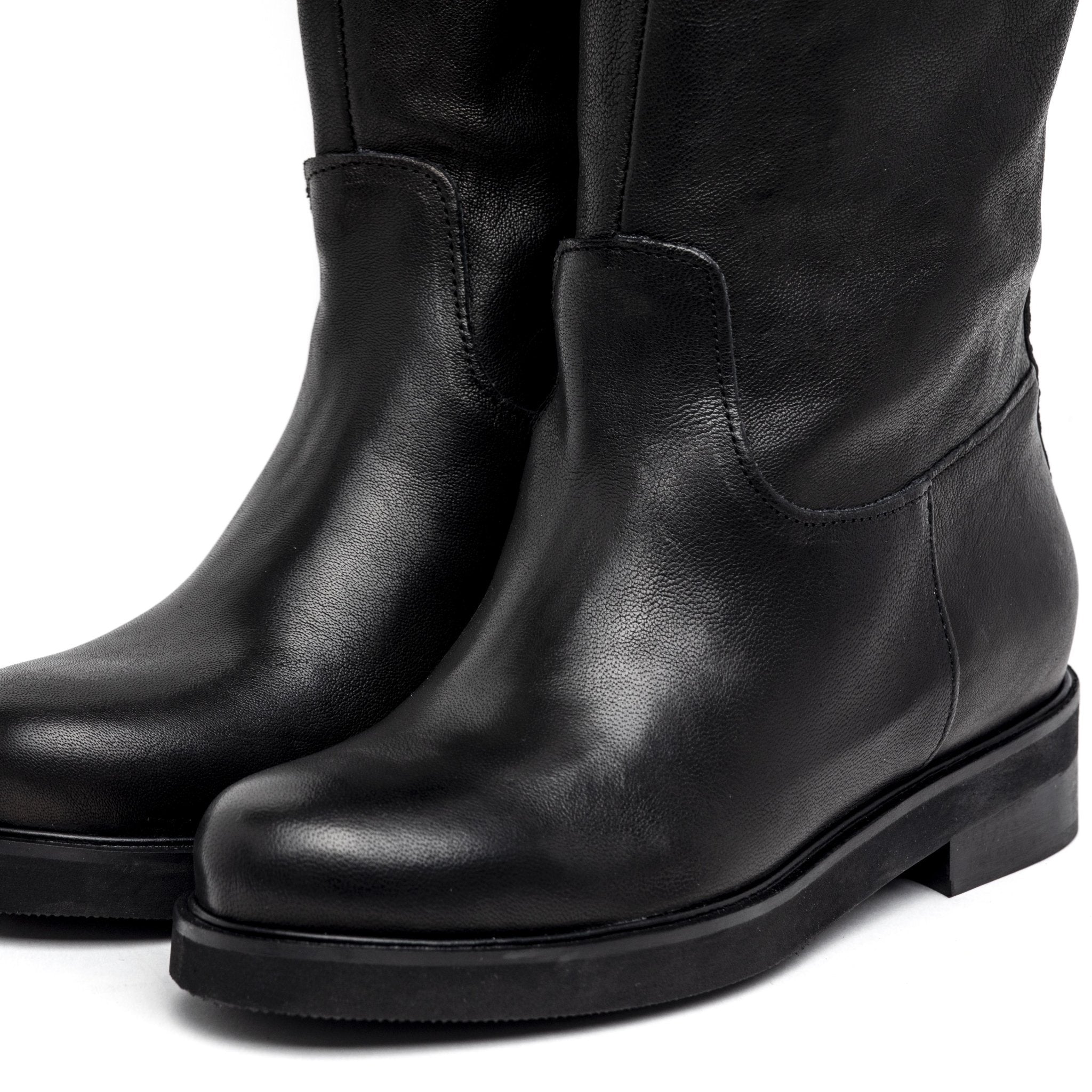 Stivale cavallerizzo in vitello nero. - TreemmeCreazioni