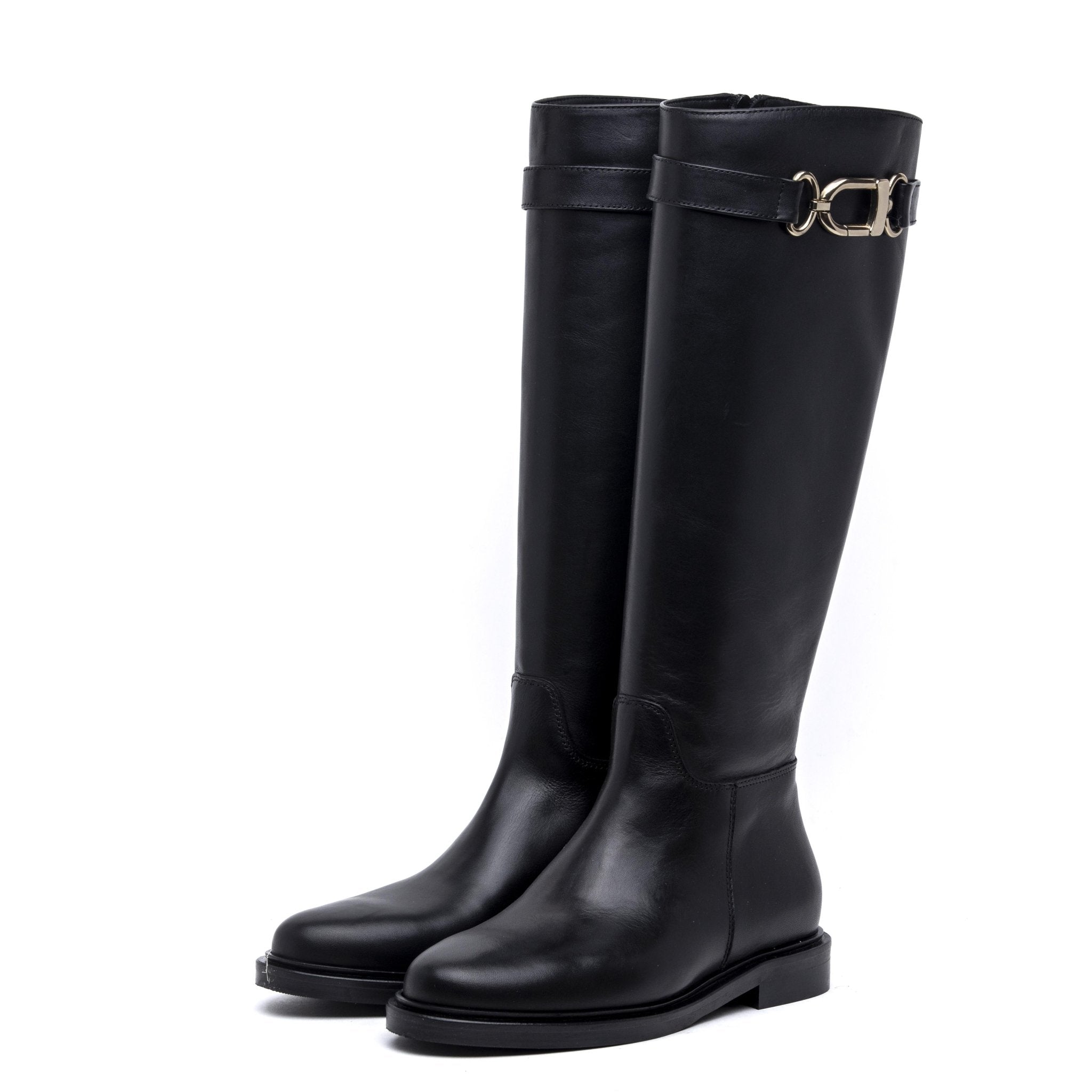 Stivale cavallerizzo in vitello nero. - TreemmeCreazioni