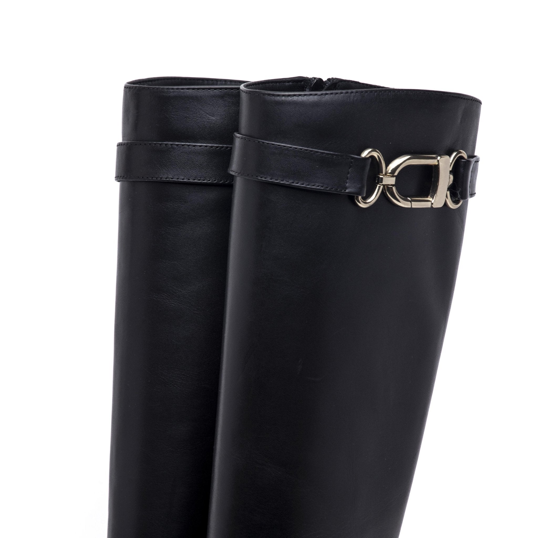 Stivale cavallerizzo in vitello nero. - TreemmeCreazioni