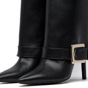 Stivale con gambale a tubo e tacco stiletto. - TreemmeCreazioni