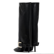 Stivale con gambale a tubo e tacco stiletto. - TreemmeCreazioni