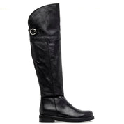 Stivale in vitello nero sopra ginocchio. - TreemmeCreazioni