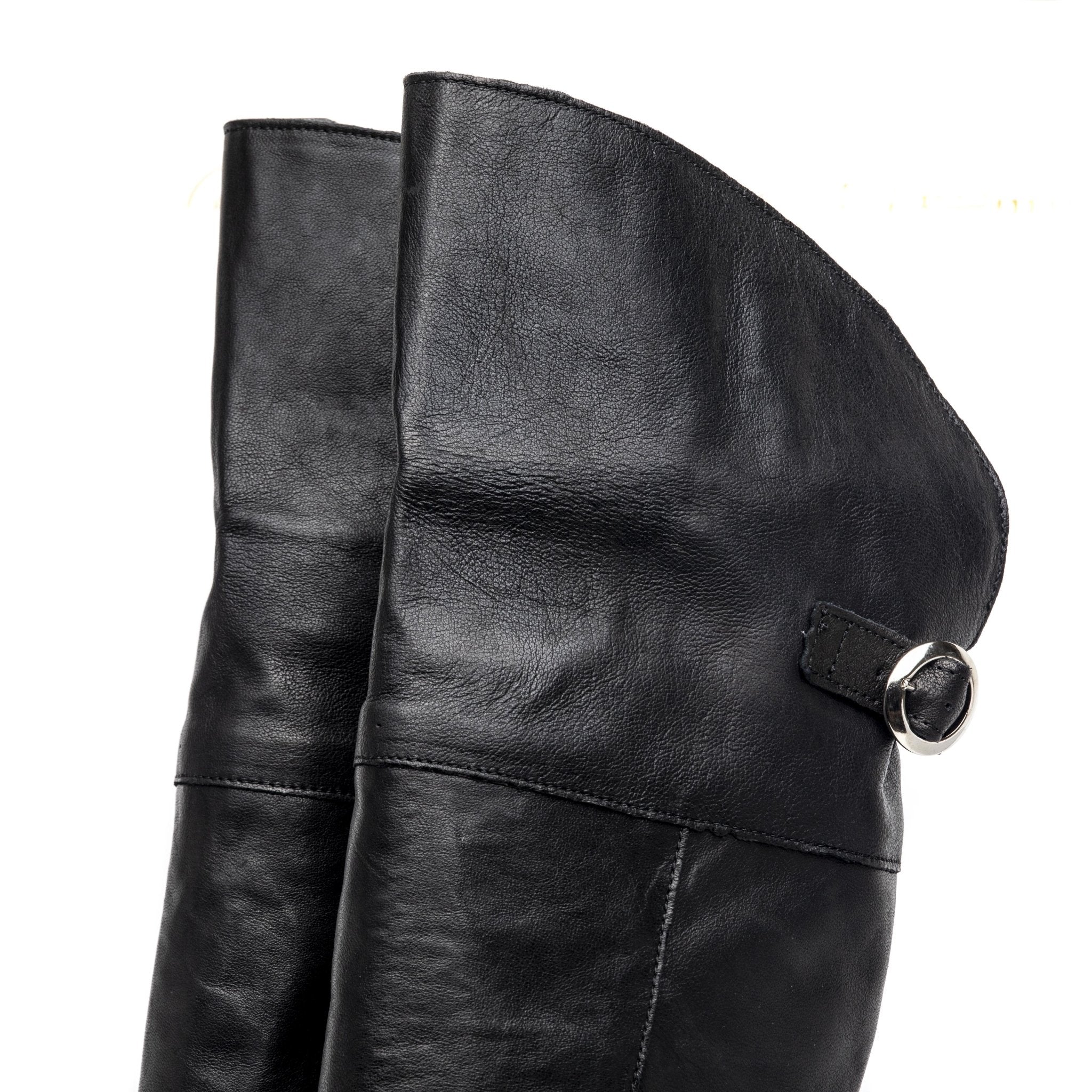 Stivale in vitello nero sopra ginocchio. - TreemmeCreazioni