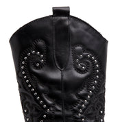 Stivale texano in nappa con ricami. - TreemmeCreazioni