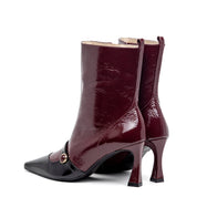 Stivaletto corto in pelle naplak bicolore. - TreemmeCreazioni