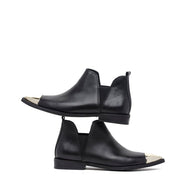 Stivaletto in nappa nera con elastici. - TreemmeCreazioni