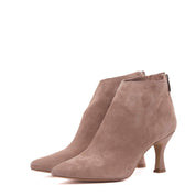 Stivaletto in pelle scamosciata rosa antico. - TreemmeCreazioni
