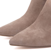 Stivaletto in pelle scamosciata rosa antico. - TreemmeCreazioni