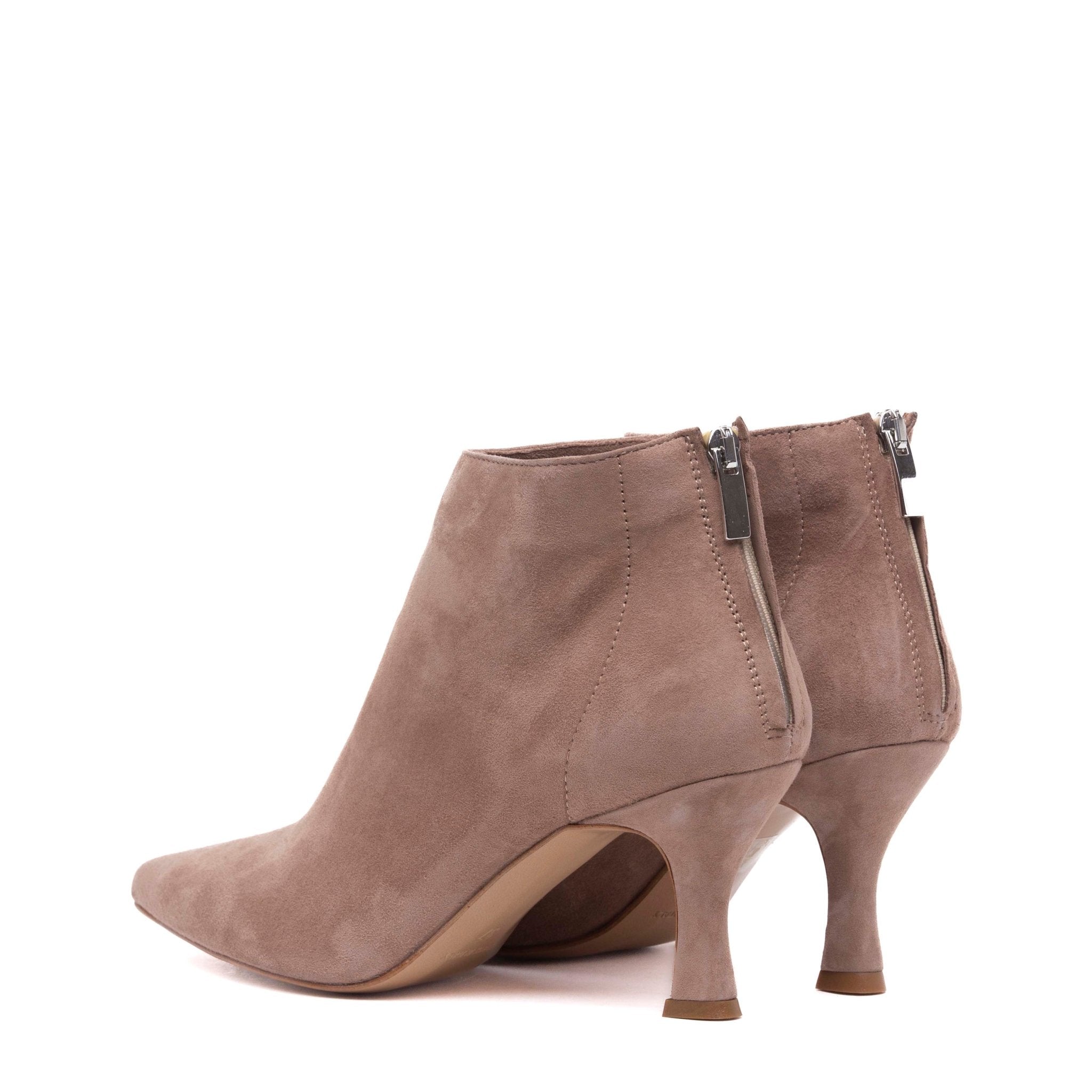 Stivaletto in pelle scamosciata rosa antico. - TreemmeCreazioni