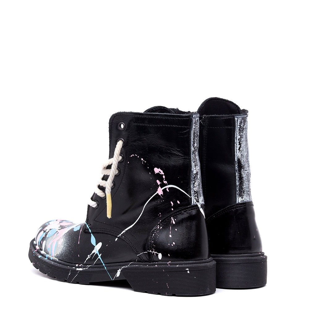 Stivaletto modello anfibio dipinto a mano ( SU ORDINAZIONE ) - TreemmeCreazioni