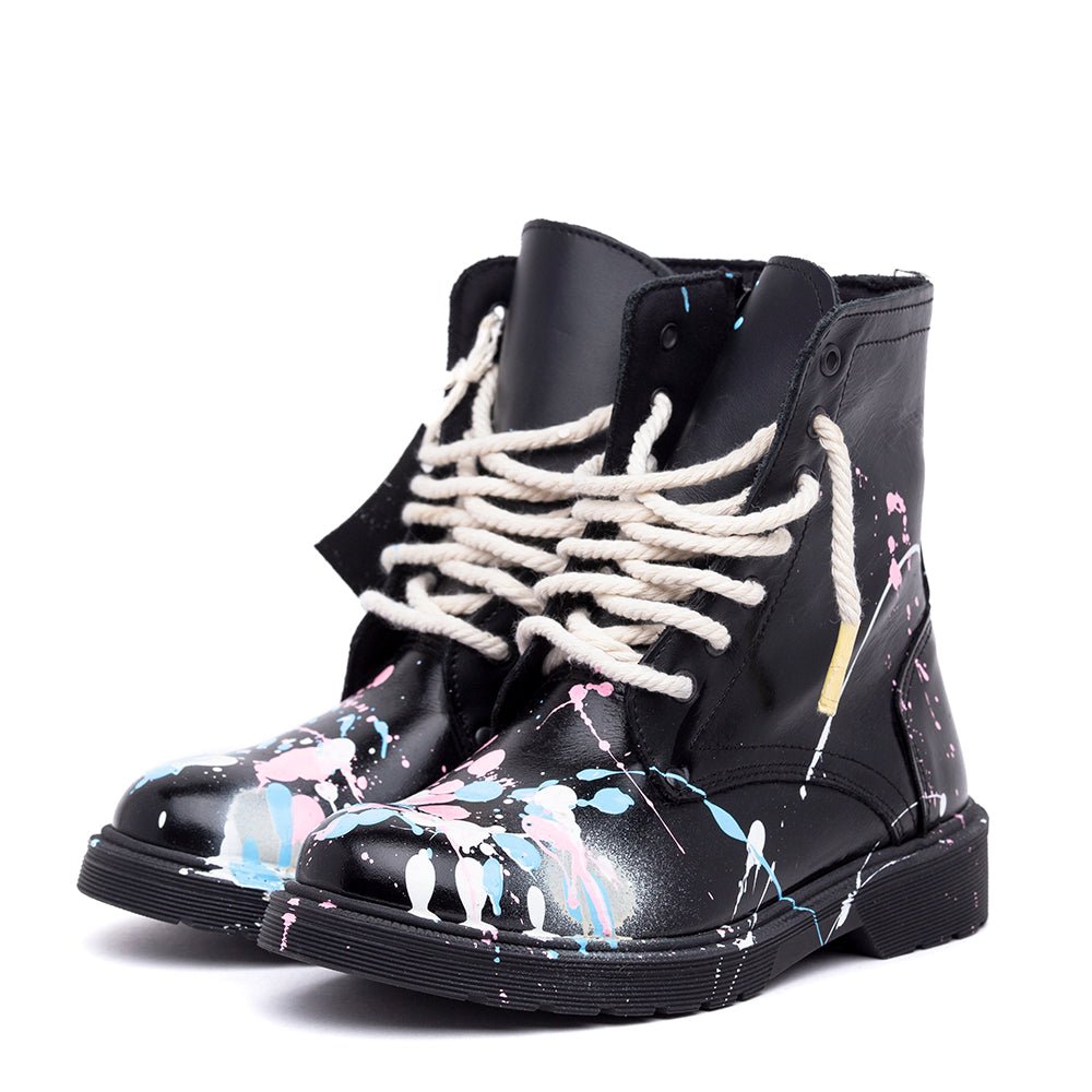 Stivaletto modello anfibio dipinto a mano ( SU ORDINAZIONE ) - TreemmeCreazioni