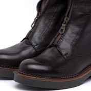 Stivaletto modello anfibio in nappa con cerniera. - TreemmeCreazioni