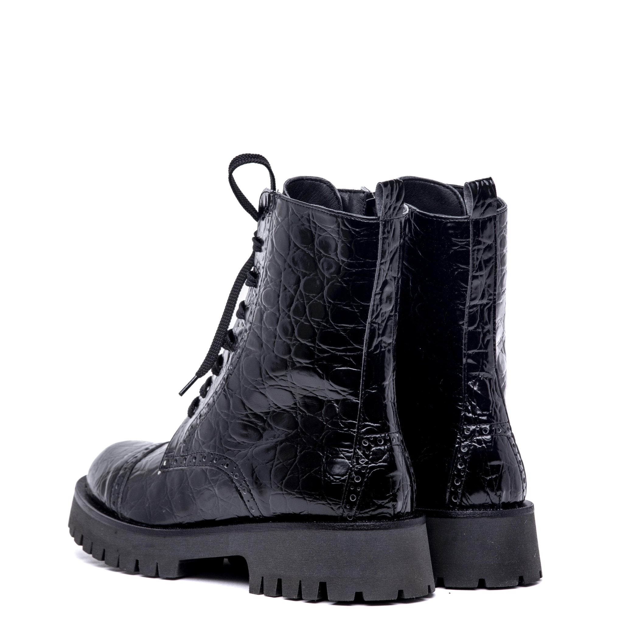 Stivaletto modello anfibio in stampa cocco. - TreemmeCreazioni