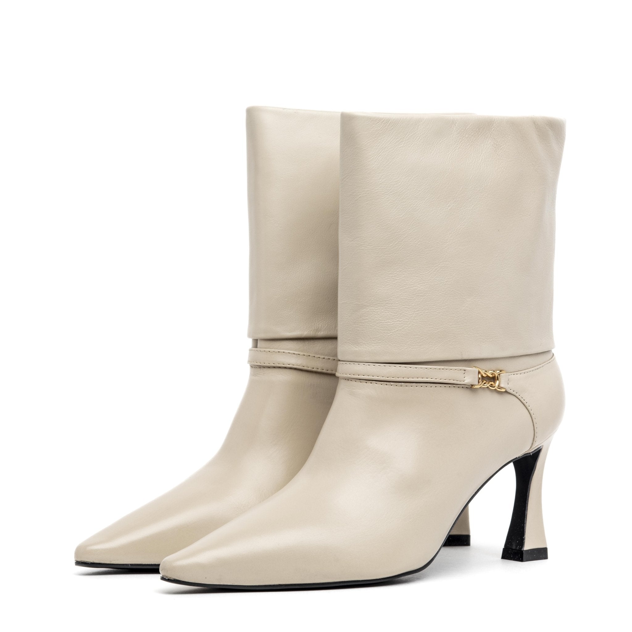 Tronchetto in nappa burro con risvolto. - TreemmeCreazioni