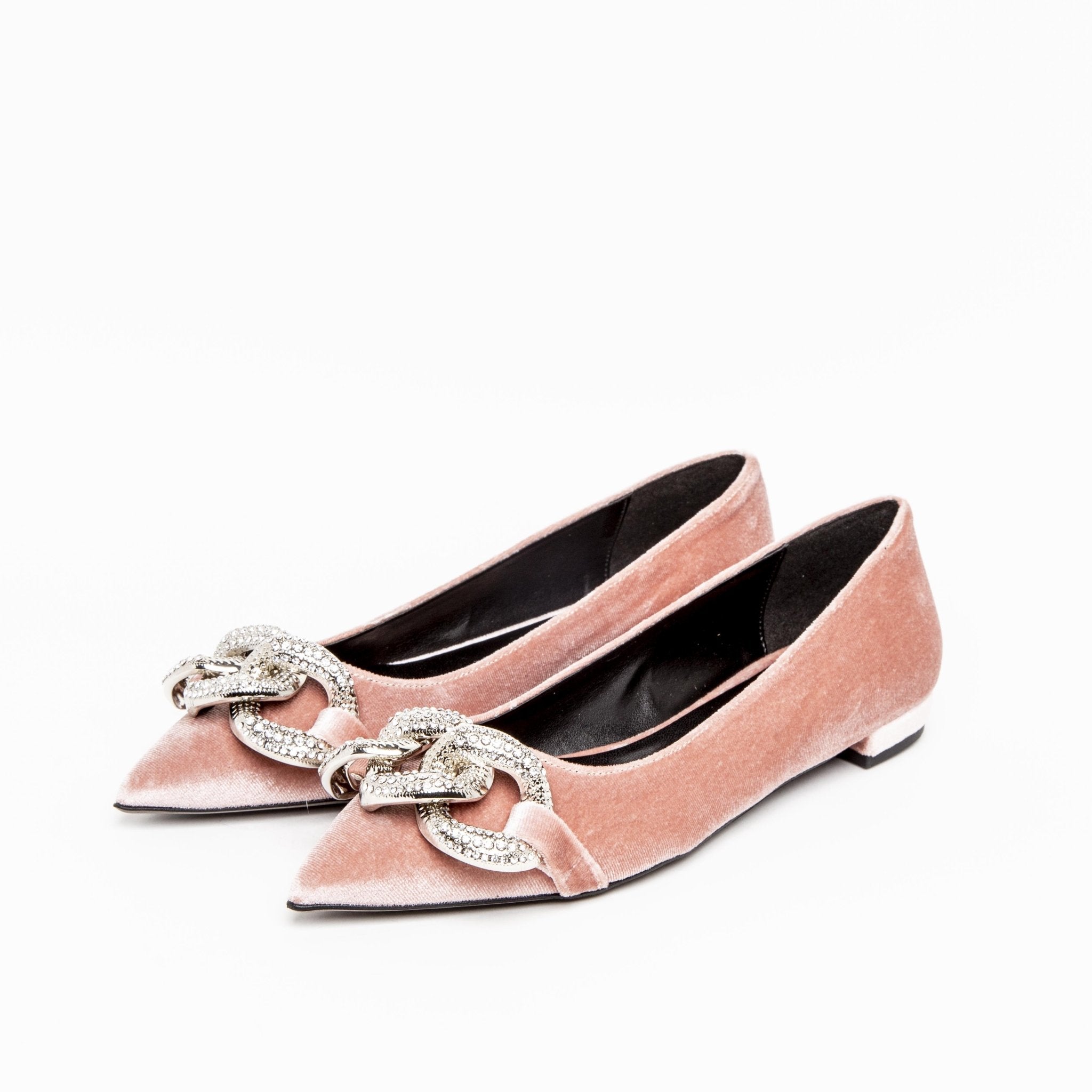 Ballerina a punta in velluto con accessorio. - TreemmeCreazioni