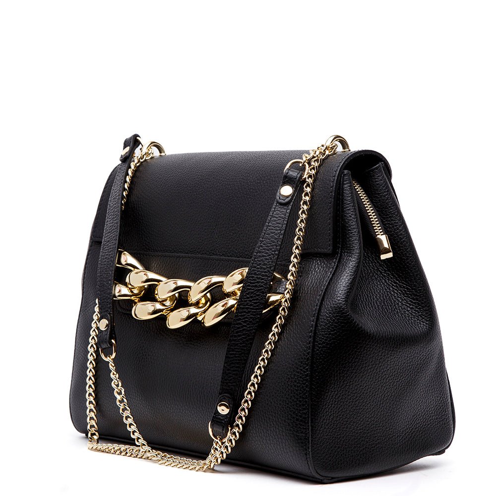 Shopper in nappa con maxi catena. - TreemmeCreazioni