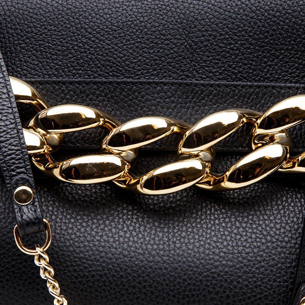 Shopper in nappa con maxi catena. - TreemmeCreazioni