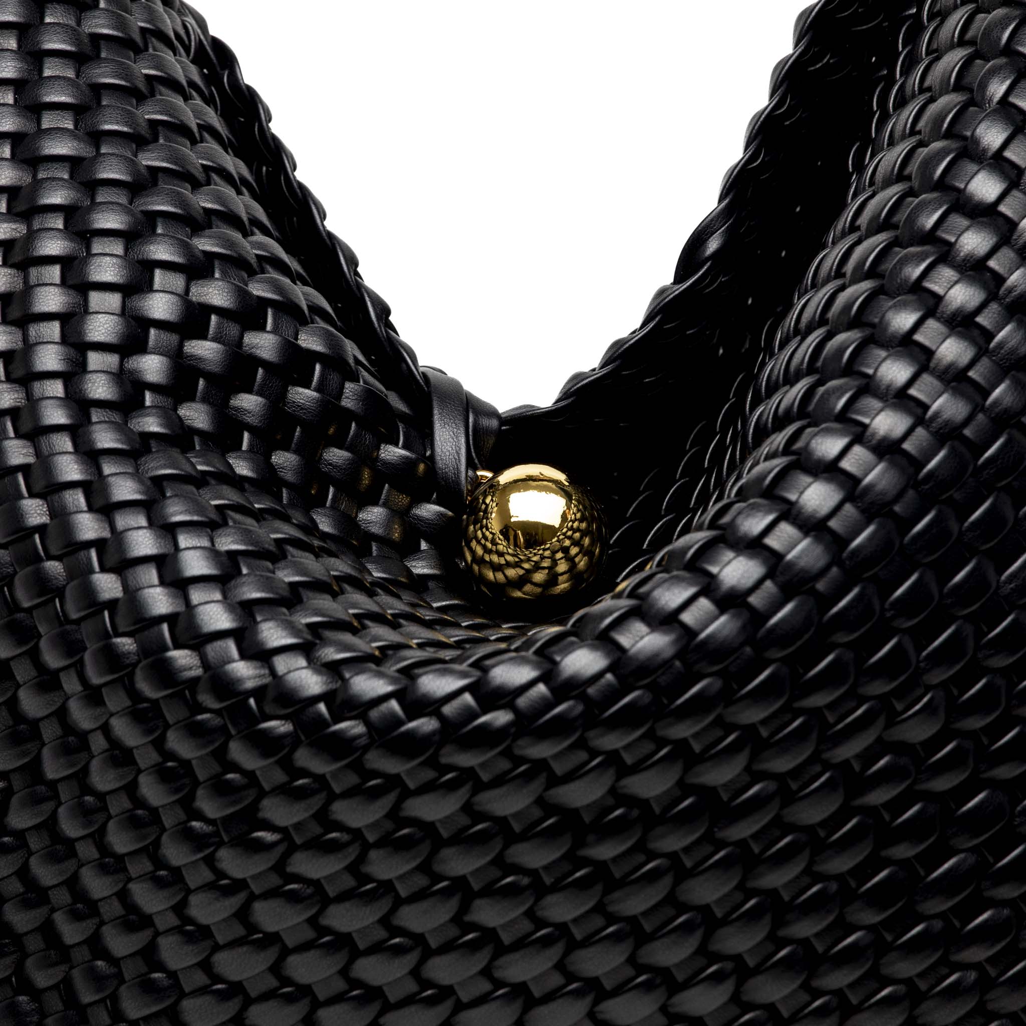 Maxi shopper a spalla con effetto intrecciato.