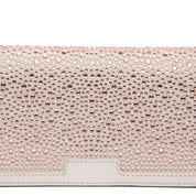 Pochette elegante con cristalli rosa cipria