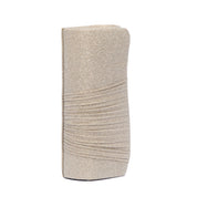 Pochette in gagliardo champagne con arricciatura