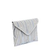 Pochette a busta argento con applicazioni