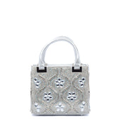 Borsa gioiello con cristalli argento
