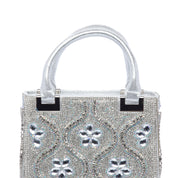 Borsa gioiello con cristalli argento