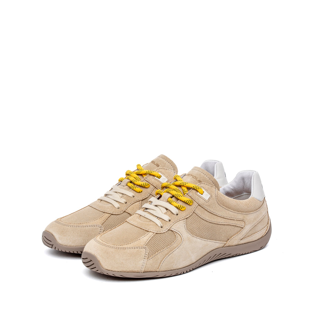 Sneakers Ambitious in camoscio e canvas beige