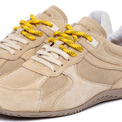 Sneakers Ambitious in camoscio e canvas beige