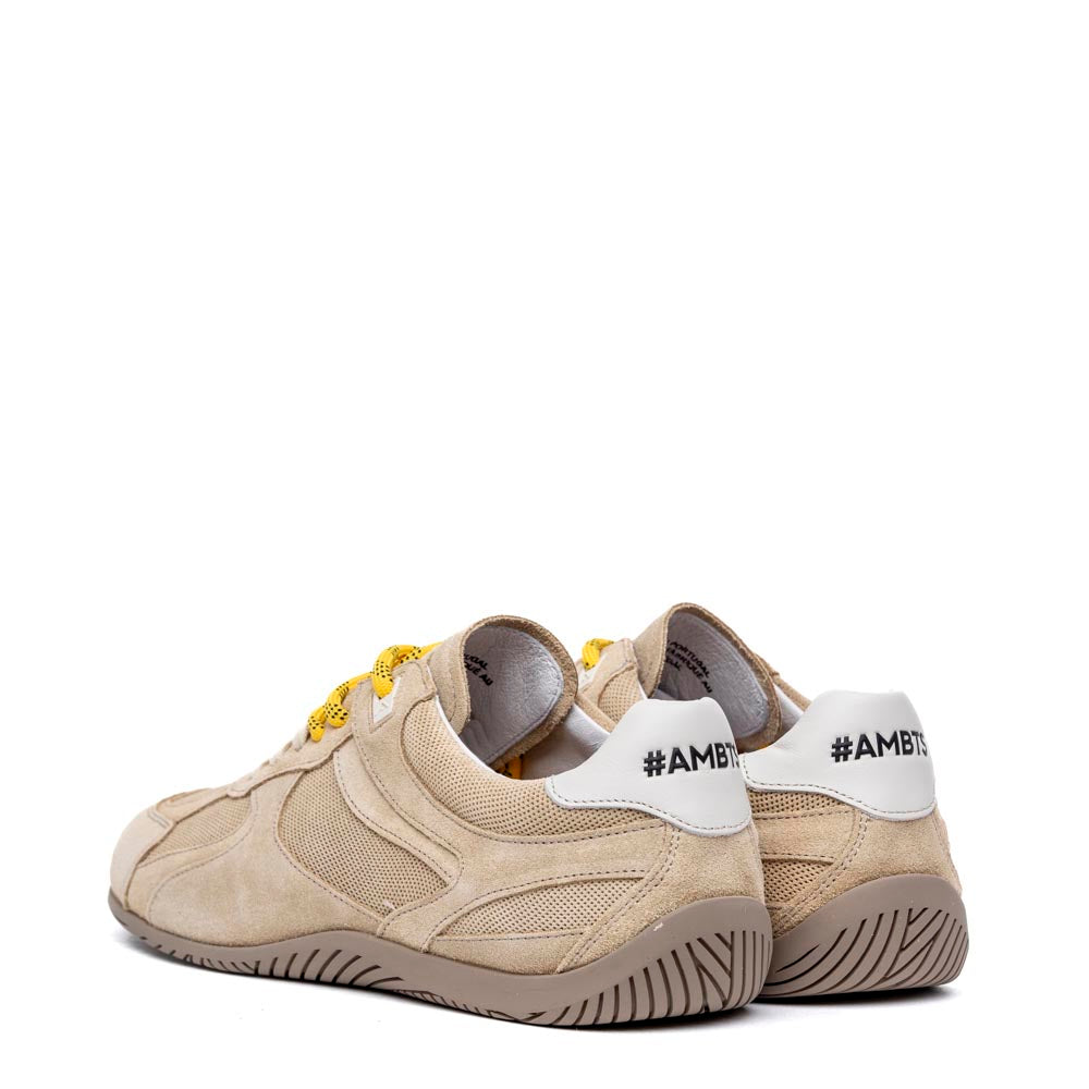 Sneakers Ambitious in camoscio e canvas beige