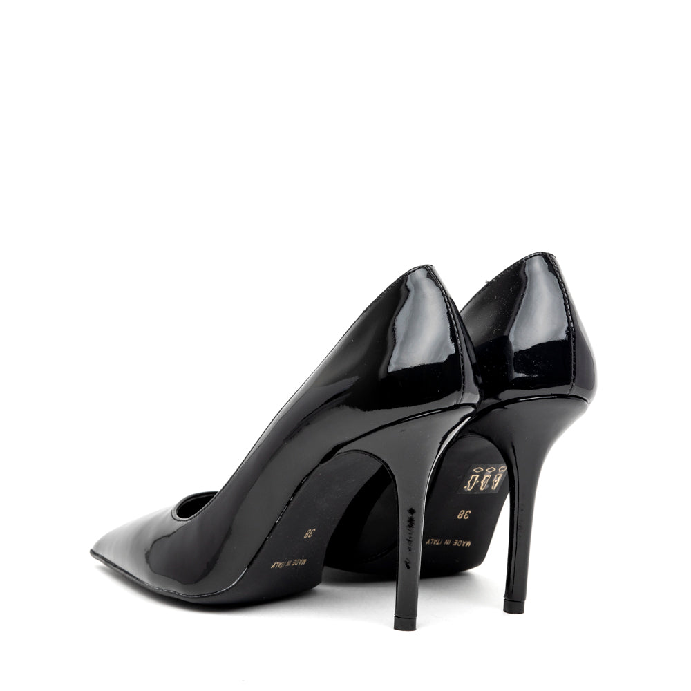 Décolleté in vernice nero