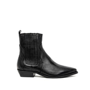 Stivaletto texano nero con elastici.