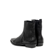 Stivaletto texano nero con elastici.