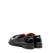 Mocassino in ciack nero con nappine