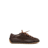 Sneakers in pelle nabuk testa di moro