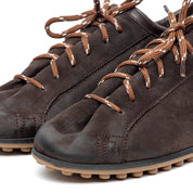 Sneakers in pelle nabuk testa di moro