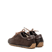 Sneakers in pelle nabuk testa di moro