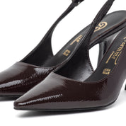 Slingback in naplak testa di moro